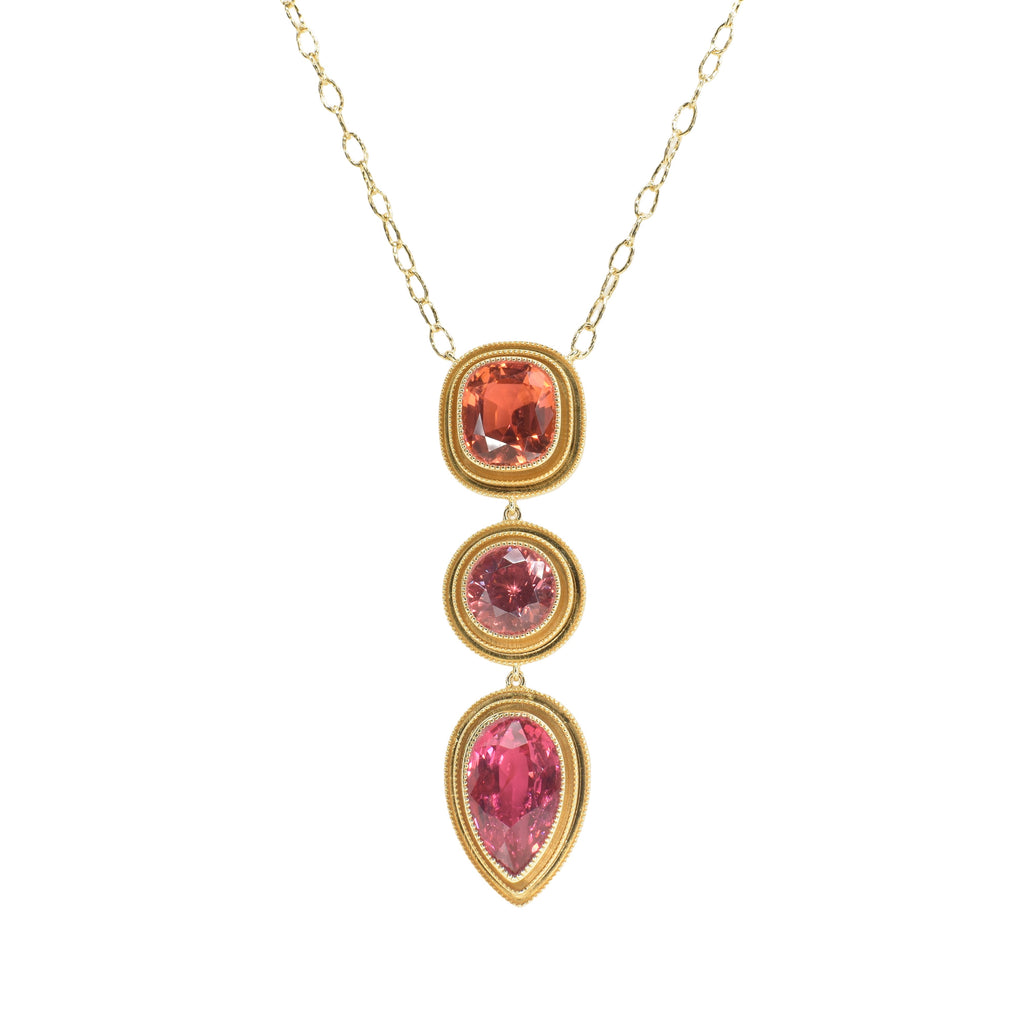 Unique Red Gemstone Necklace