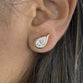 Lab Grown Pear Shape Diamonds Stud  Earrings
