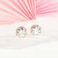 2.5ct Round Lab Grown Diamond Earrings in a Hex Setting