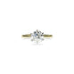 1ct Lab Grown Diamond Engagement Ring with a Tapered Band and Crown Setting