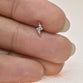 Lightning Bolt Threaded Stud Earring