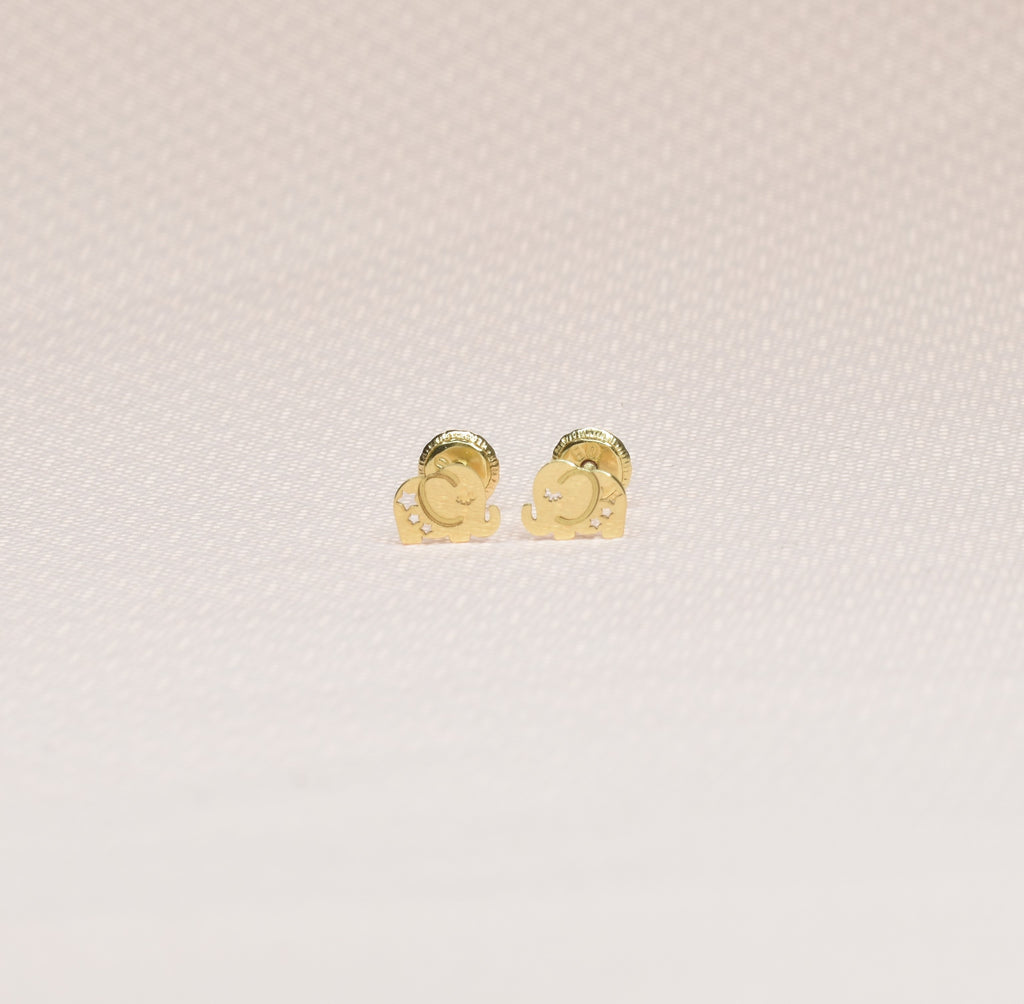Golden Elephant Earrings