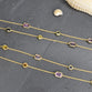Rainbow Sapphire Necklace Long