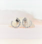 Graduated Swirl Diamond Front & Back Hoop Earrings Large