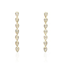 Classic Bezel Set Pear Shape Drop Earrings