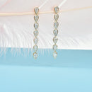 Classic Bezel Set Pear Shape Drop Earrings