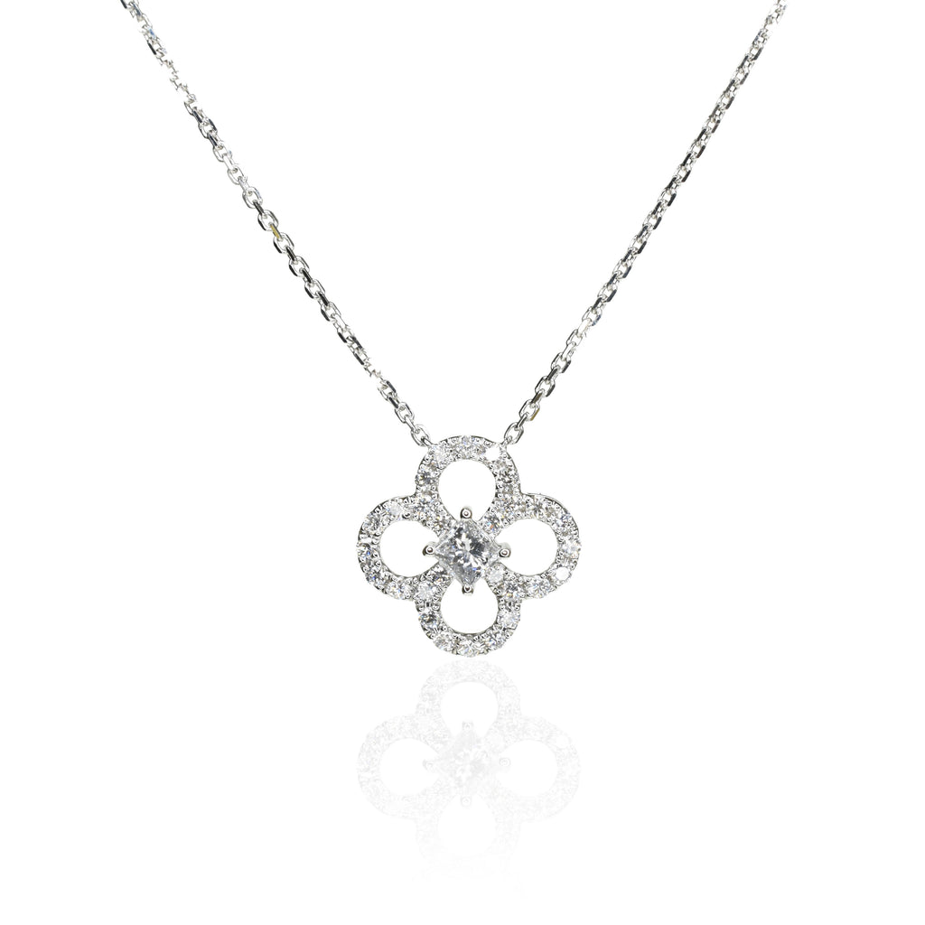 Clover Princess Cut Pendant
