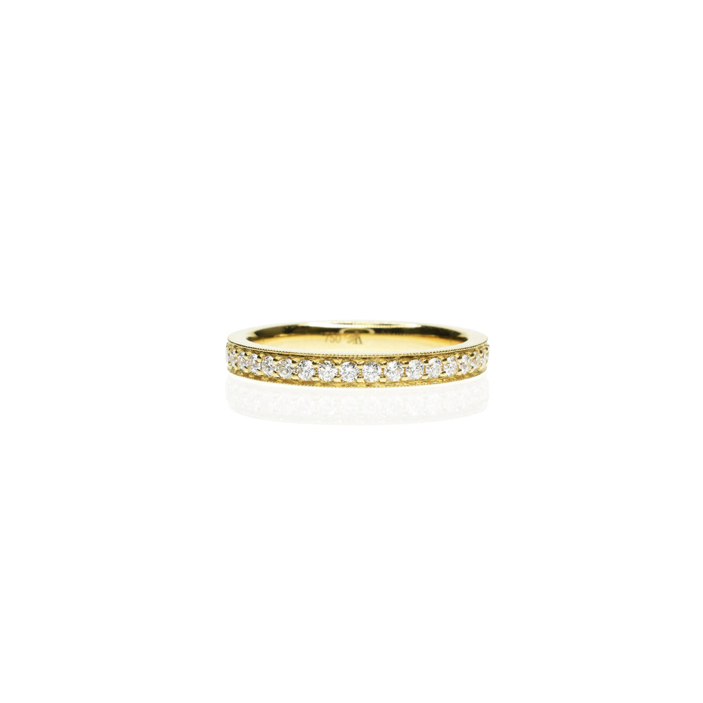 Pave Set Eternity Band with Miligrain detail