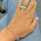Rainbow Tennis Bracelet with Oval Sapphires