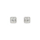 3ct Princess Cut Lab Grown Diamond Earrings wtih Halo Jacket