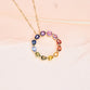 Pear Sapphires Rainbow Pendant