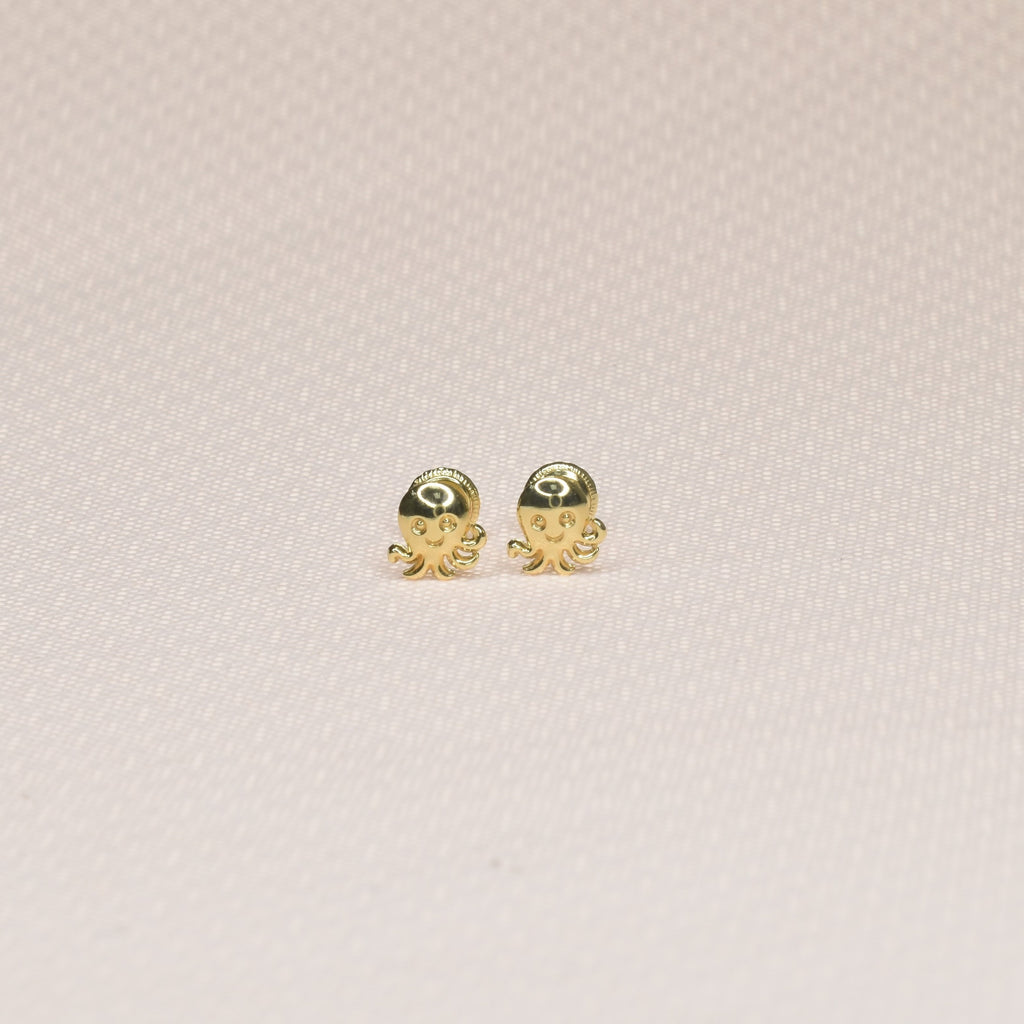 Gold Octopus Earrings