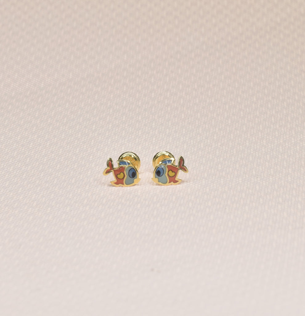 Fish Enamel Earrings