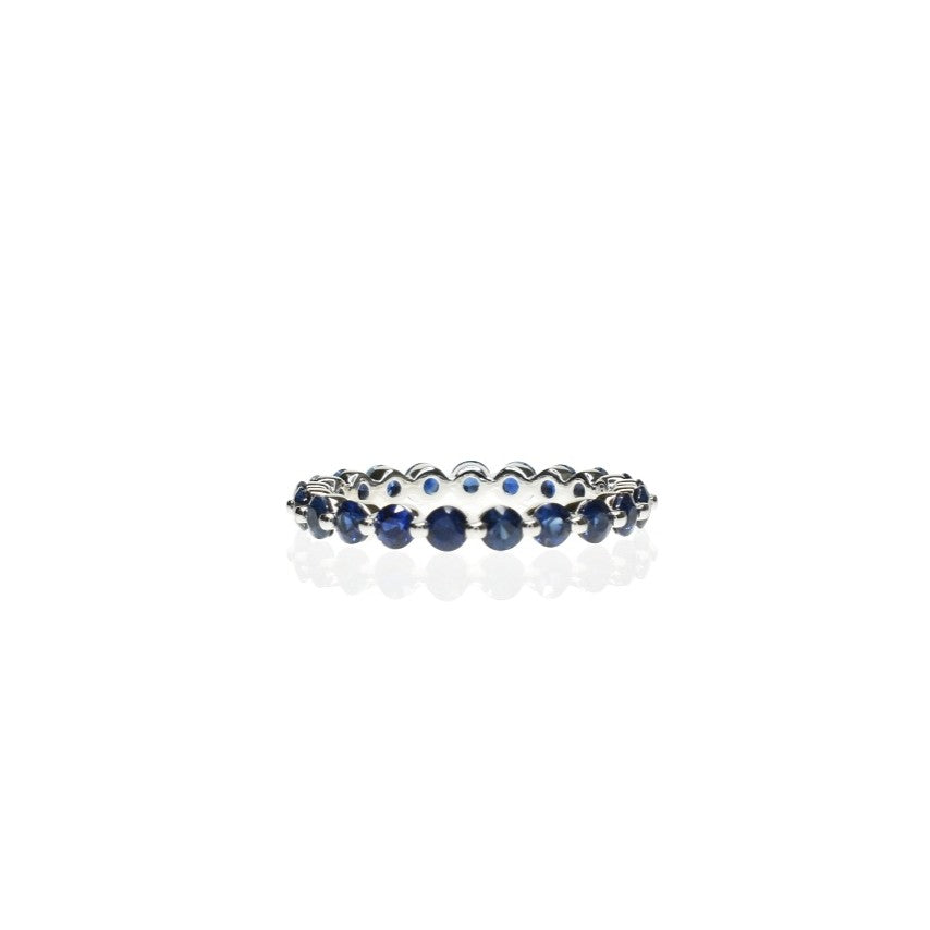 Sapphire Shared Prong Eternity Band 2.5mm