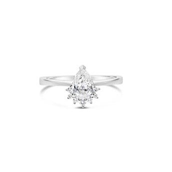 Pear Shaped Diamond Ring