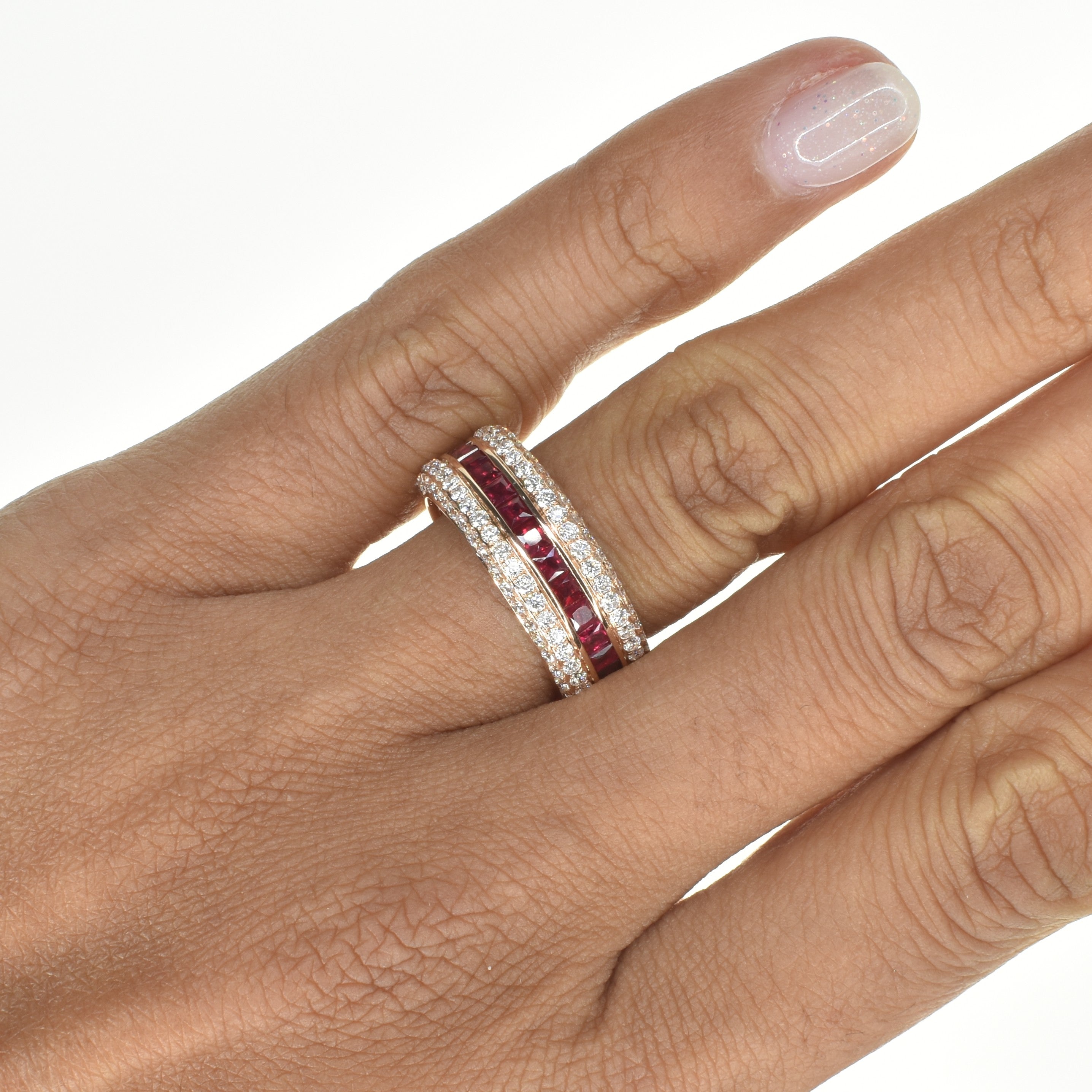 Signature Ruby and Diamond Eternity Ring