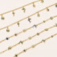 Two Tone Chain Bracelet with Flower, Star, Turtle, Dolphin, Key, Heart and Elephant
