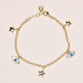 Dangling Multi Shape And Star Evil Eye Chain Bracelet