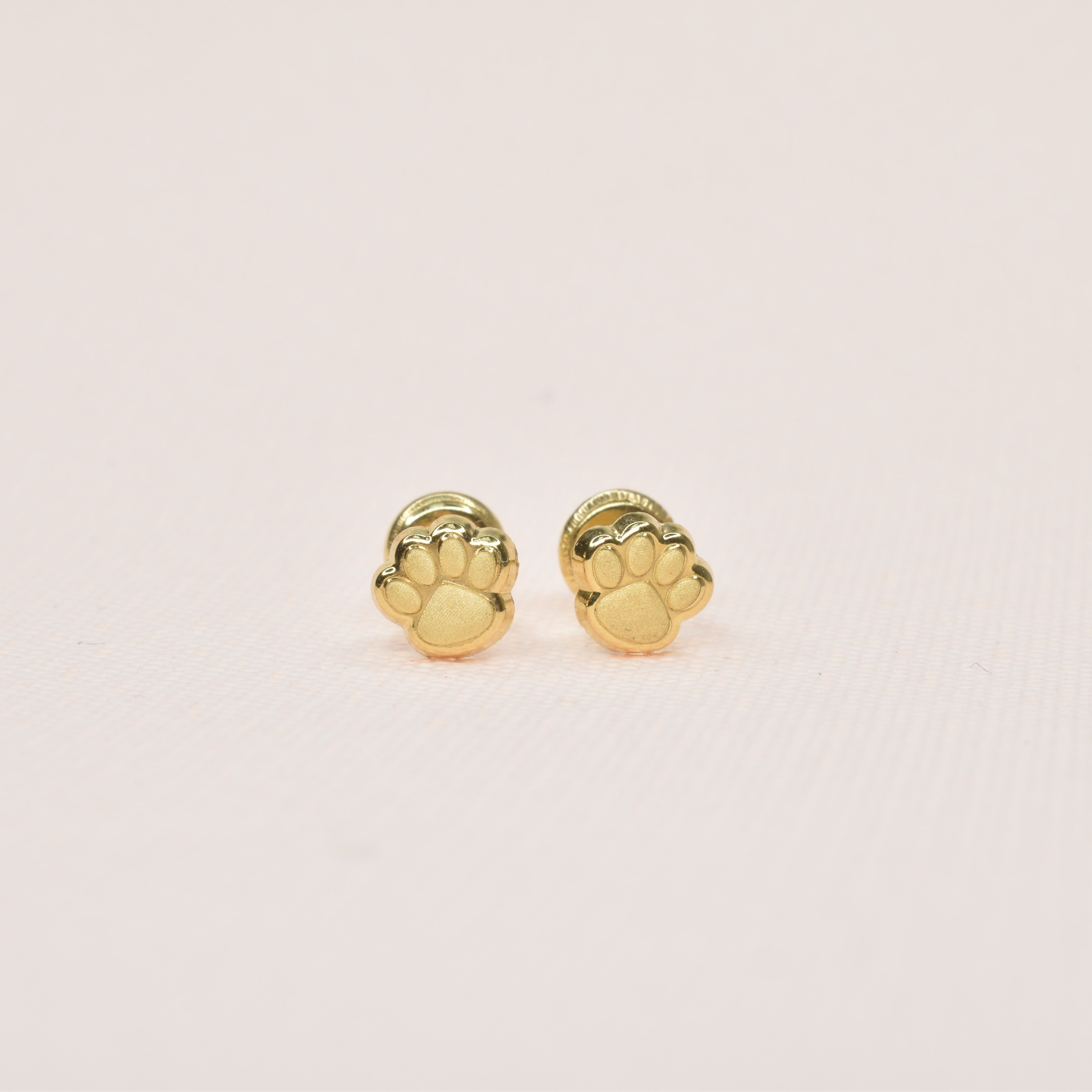 Gold Footprint Earrings