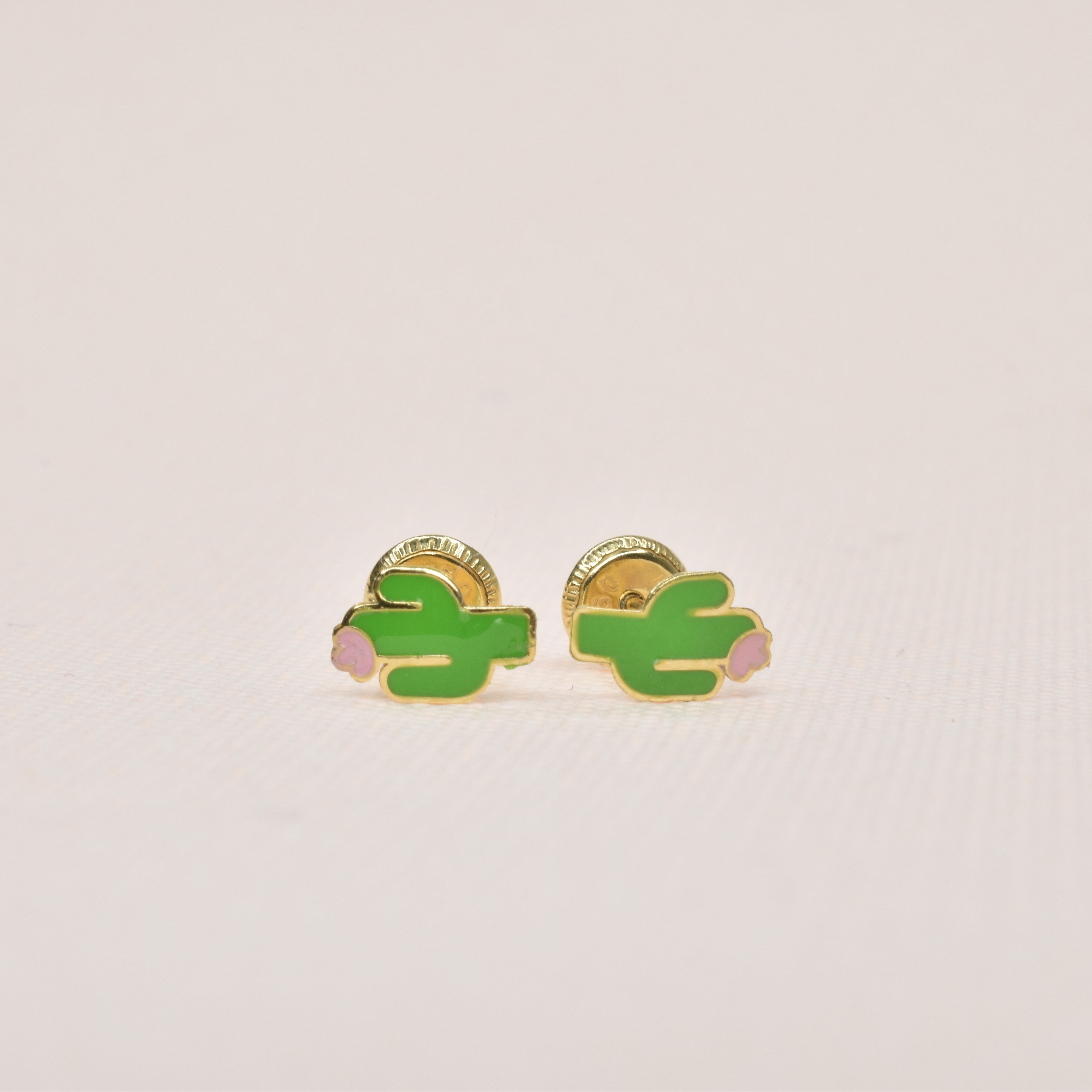 Cactus Enamel Earrings