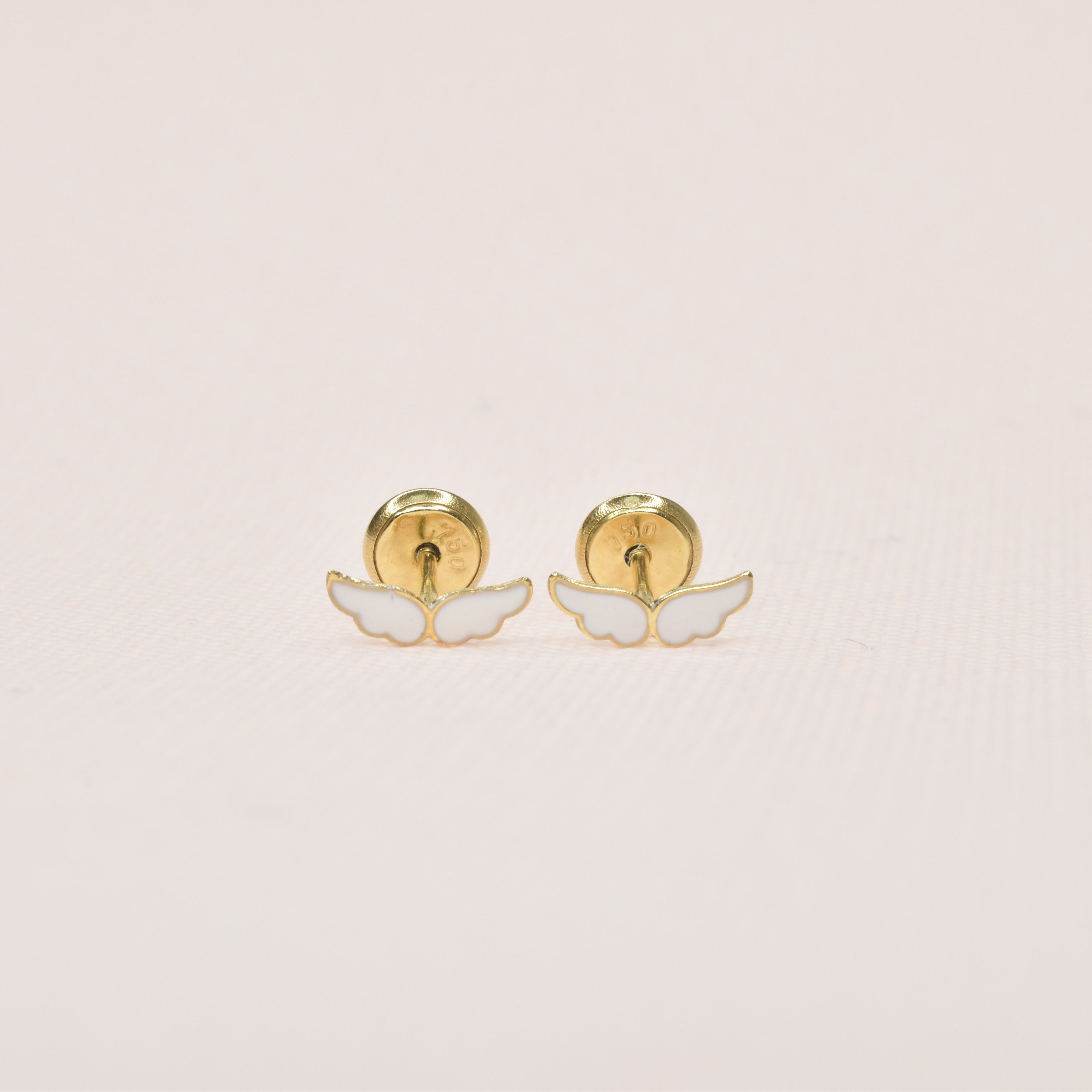 Angel Wings Enamel Earrings