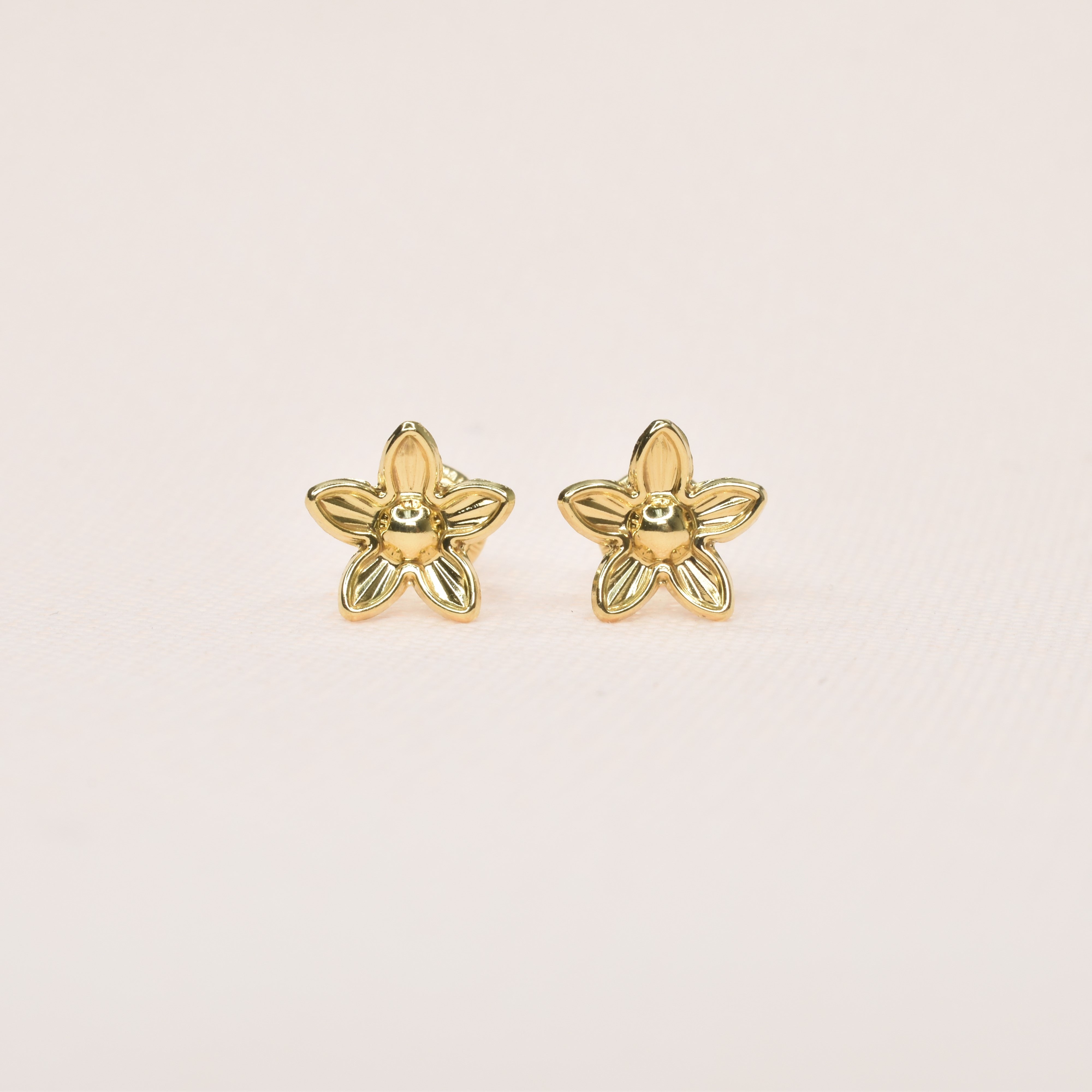 Gold Flower Earrings