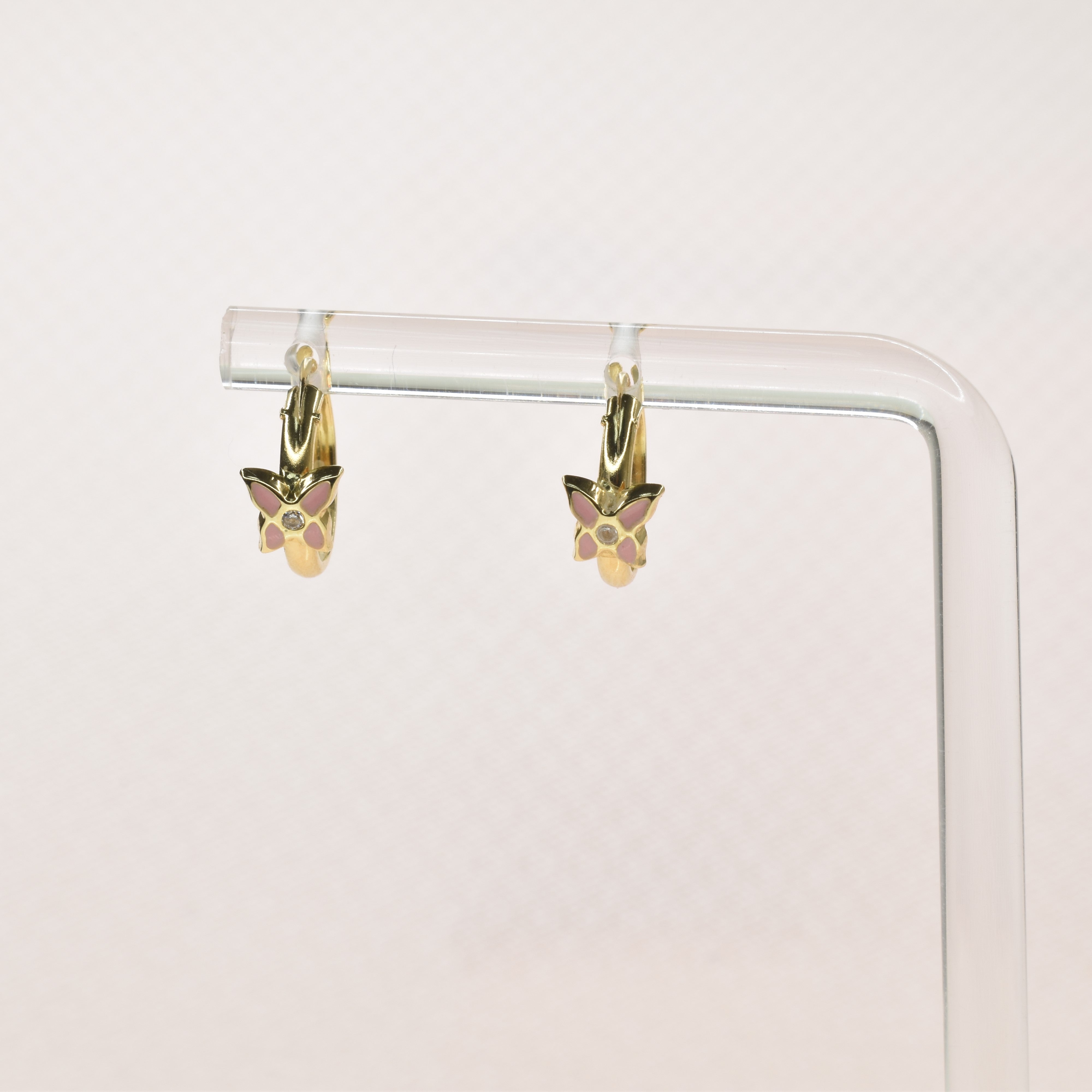 Butterfly Hoops In Pink