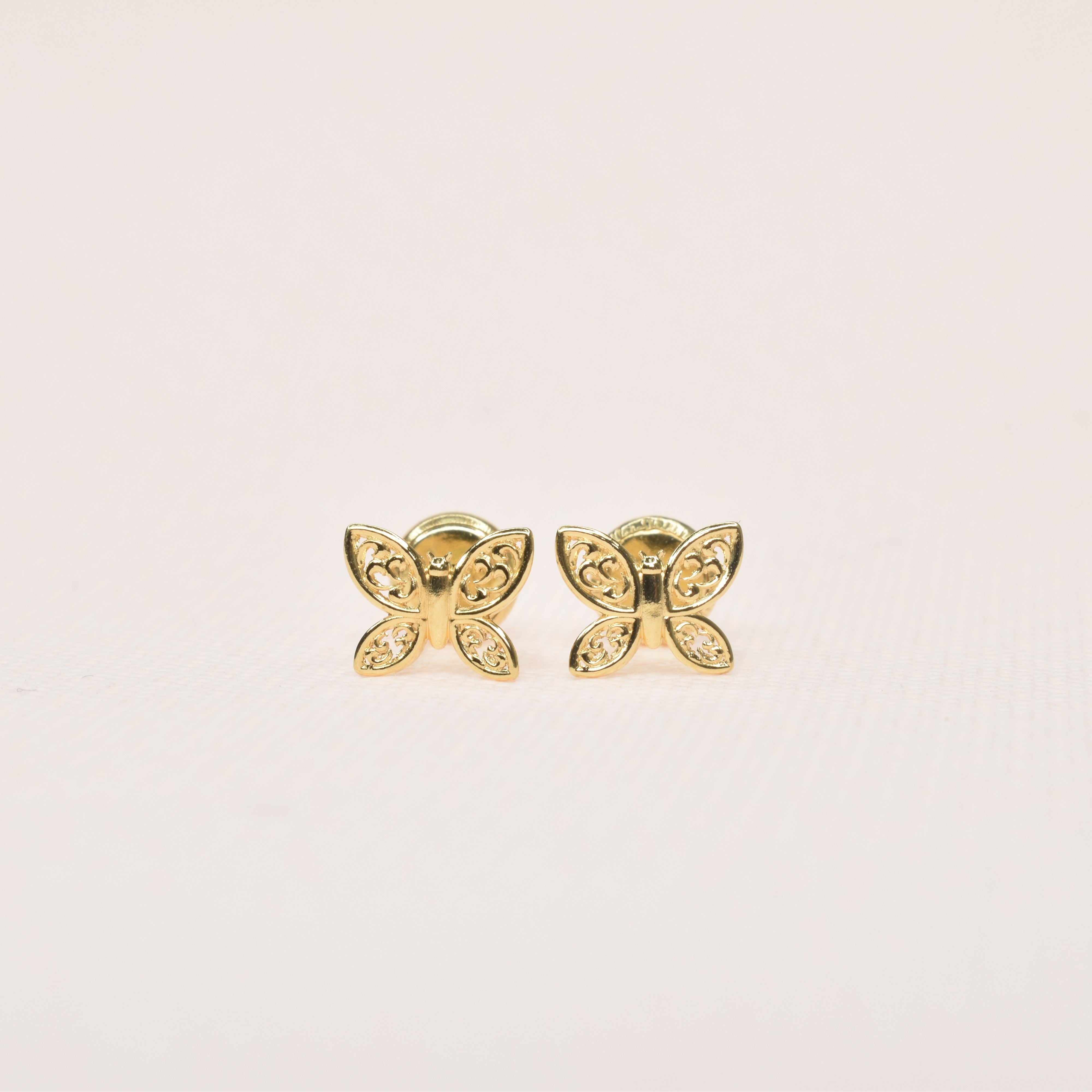 Gold Butterfly Earrings