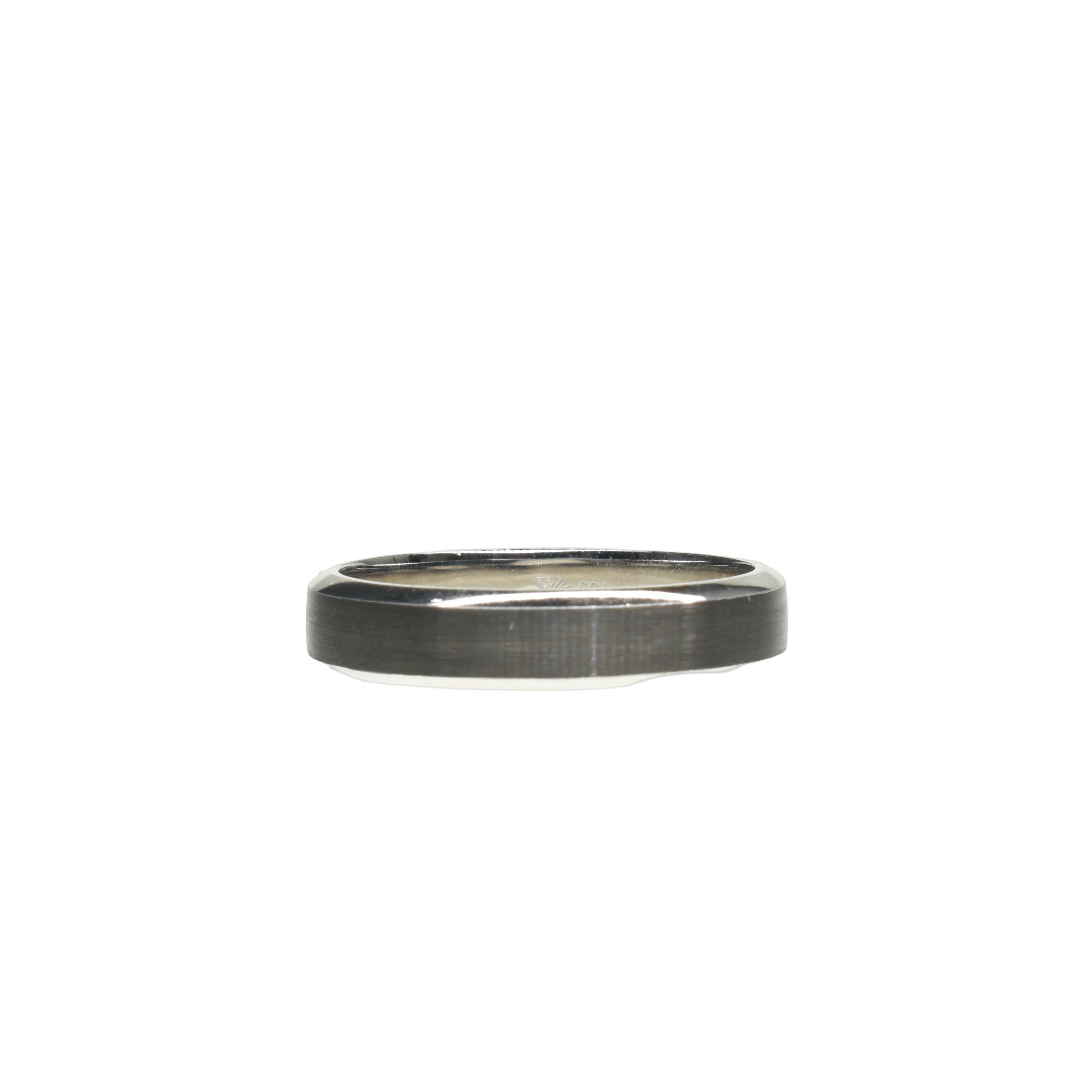 Black Rhodium Mens Wedding Band