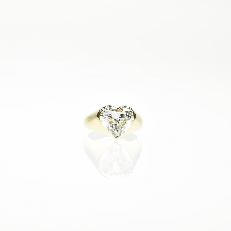 1.50ct Lab Grown Heart Shaped Diamond Pinky Ring