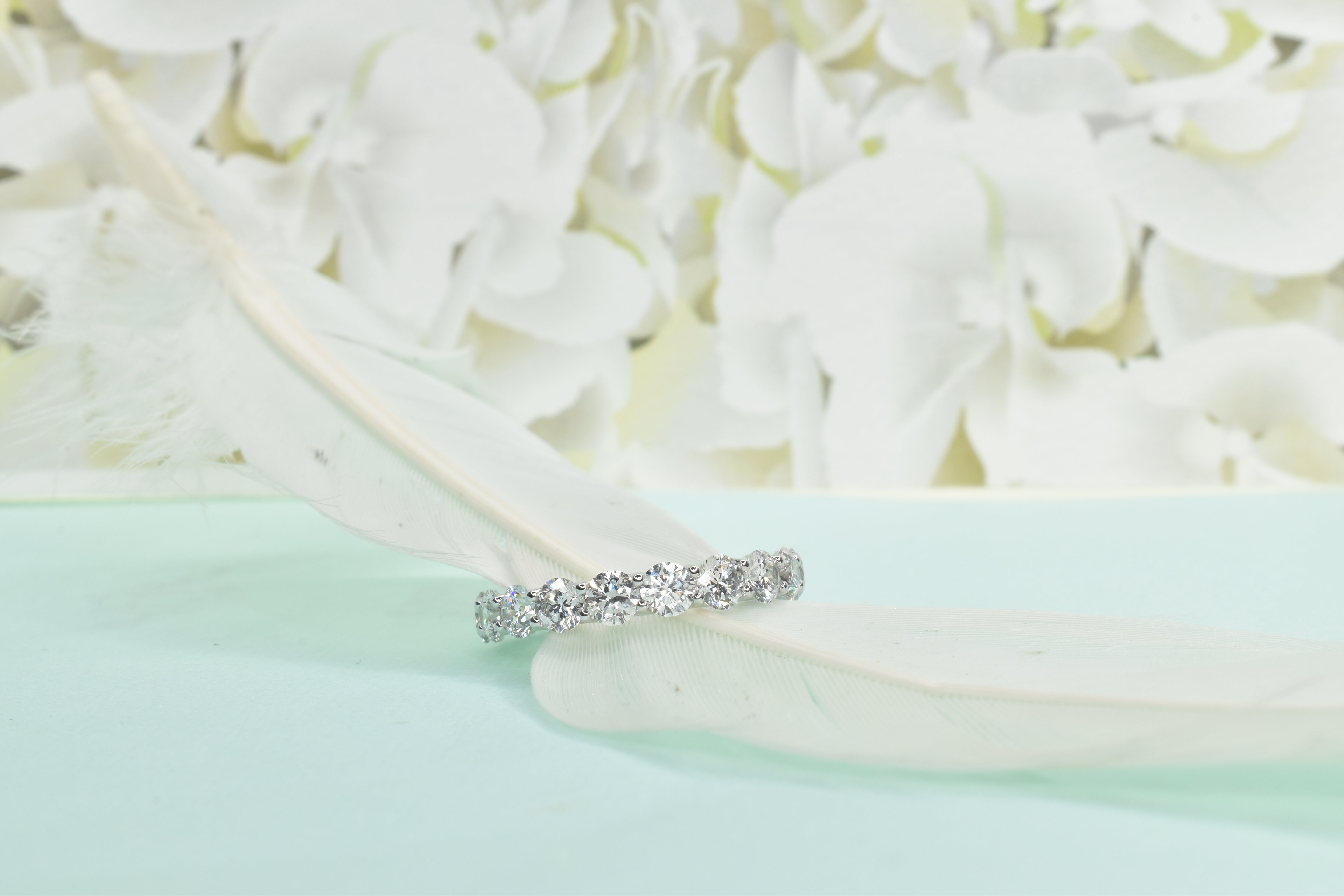 U Shape Setting Eternity Band using 2.8mm Diamonds