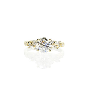 Nature Inspired Round Diamond Ring