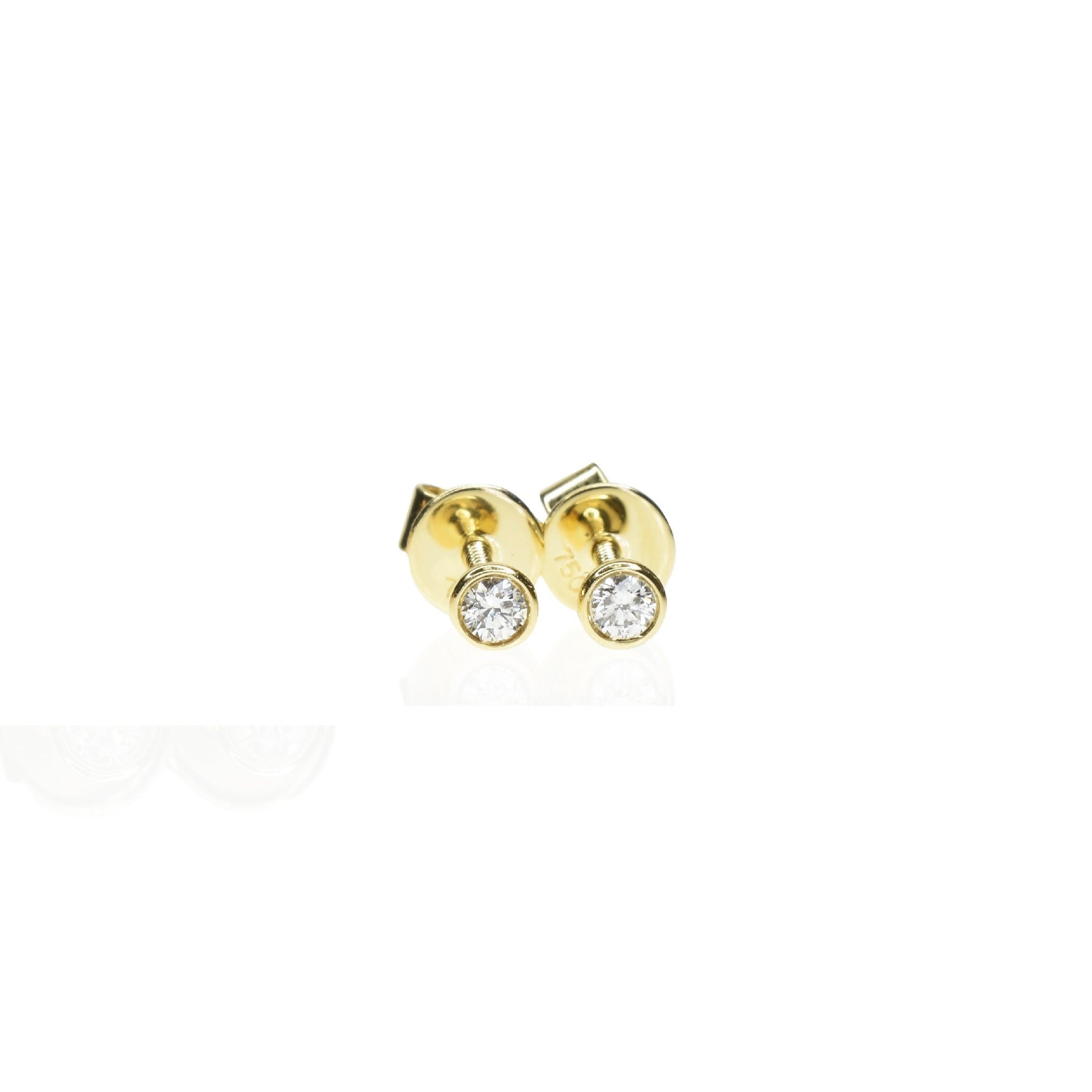 Tiny Bezel Set Diamond Studs