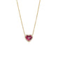 Heart Shaped Ruby Pendant with Halo