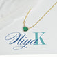 Heart Shaped Emerald Necklace