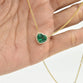 Heart Shaped Emerald Necklace