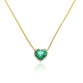 Heart Shaped Emerald Necklace