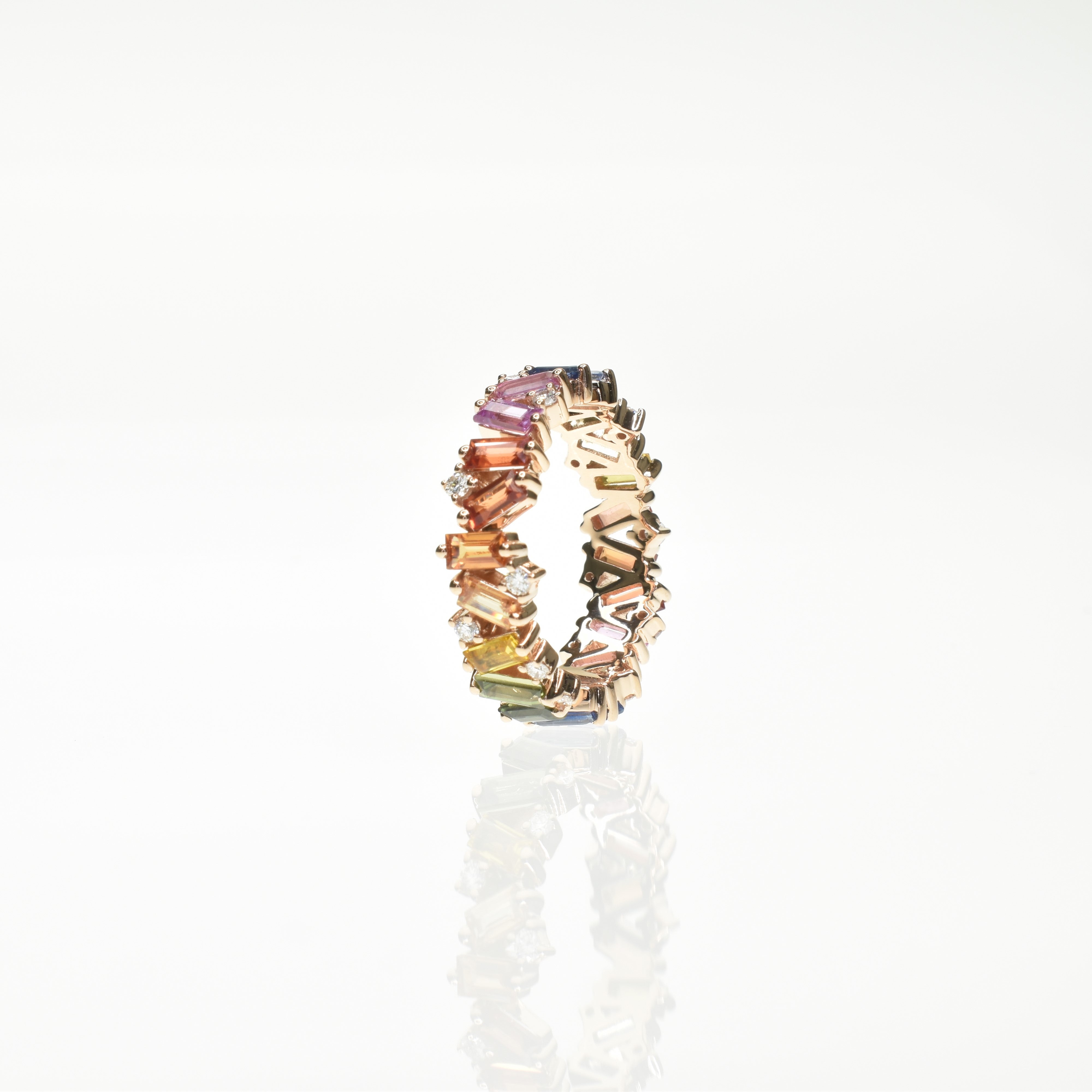Rainbow Baguette Ring