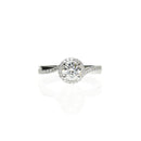 Twisted Halo Engagement Ring