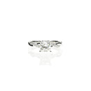 Princess Cut Ring with Twisted Band
