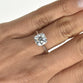 2ct Cushion Shape Lab Grown Diamond Engagement Ring with Under Halo