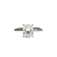2ct Cushion Shape Lab Grown Diamond Engagement Ring with Under Halo