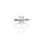 3.5ct Pinched Band Lab Grown Oval Diamond Engagement Ring