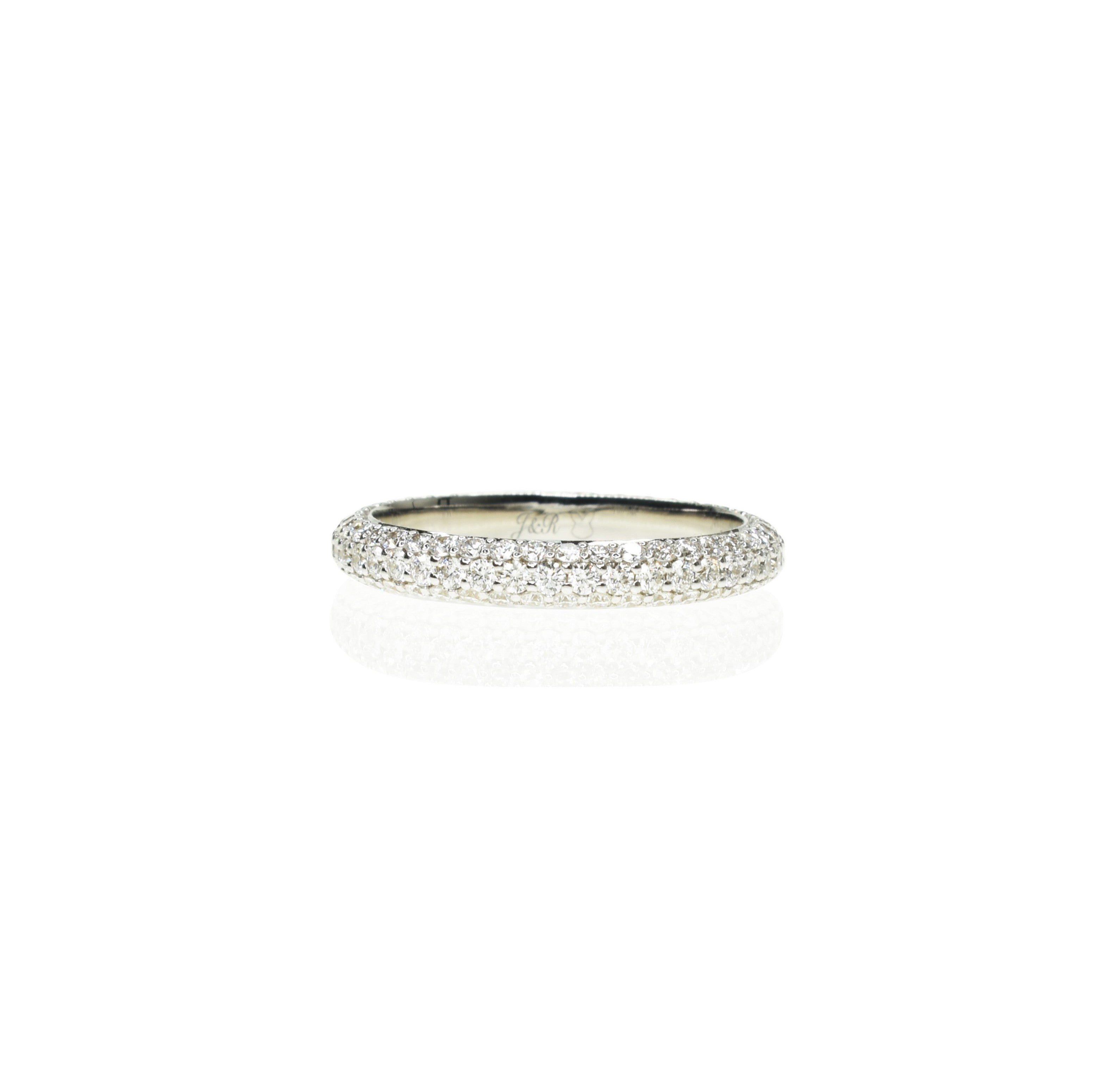 Three Sided Pave Eternity Ring