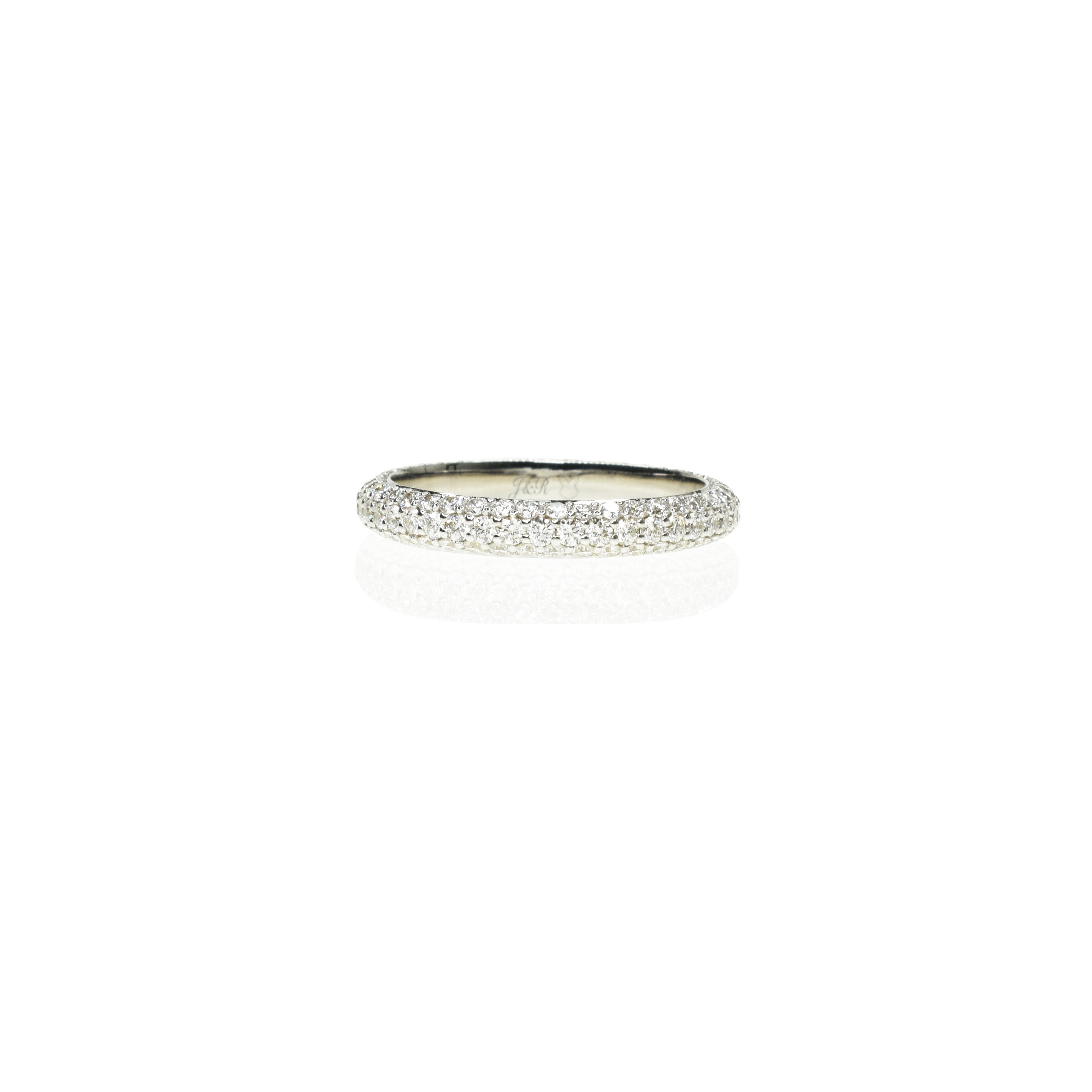 Three Sided Pave Eternity Ring