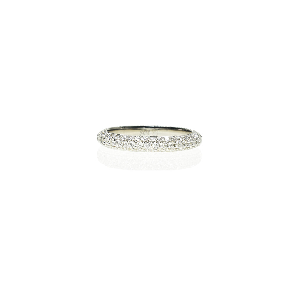 3 Sided Pave Eternity Ring