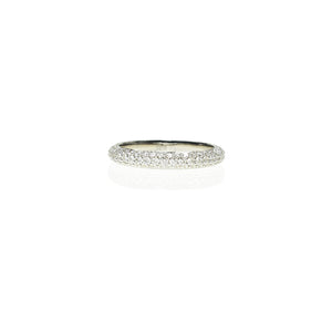 Three Sided Pave Eternity Ring