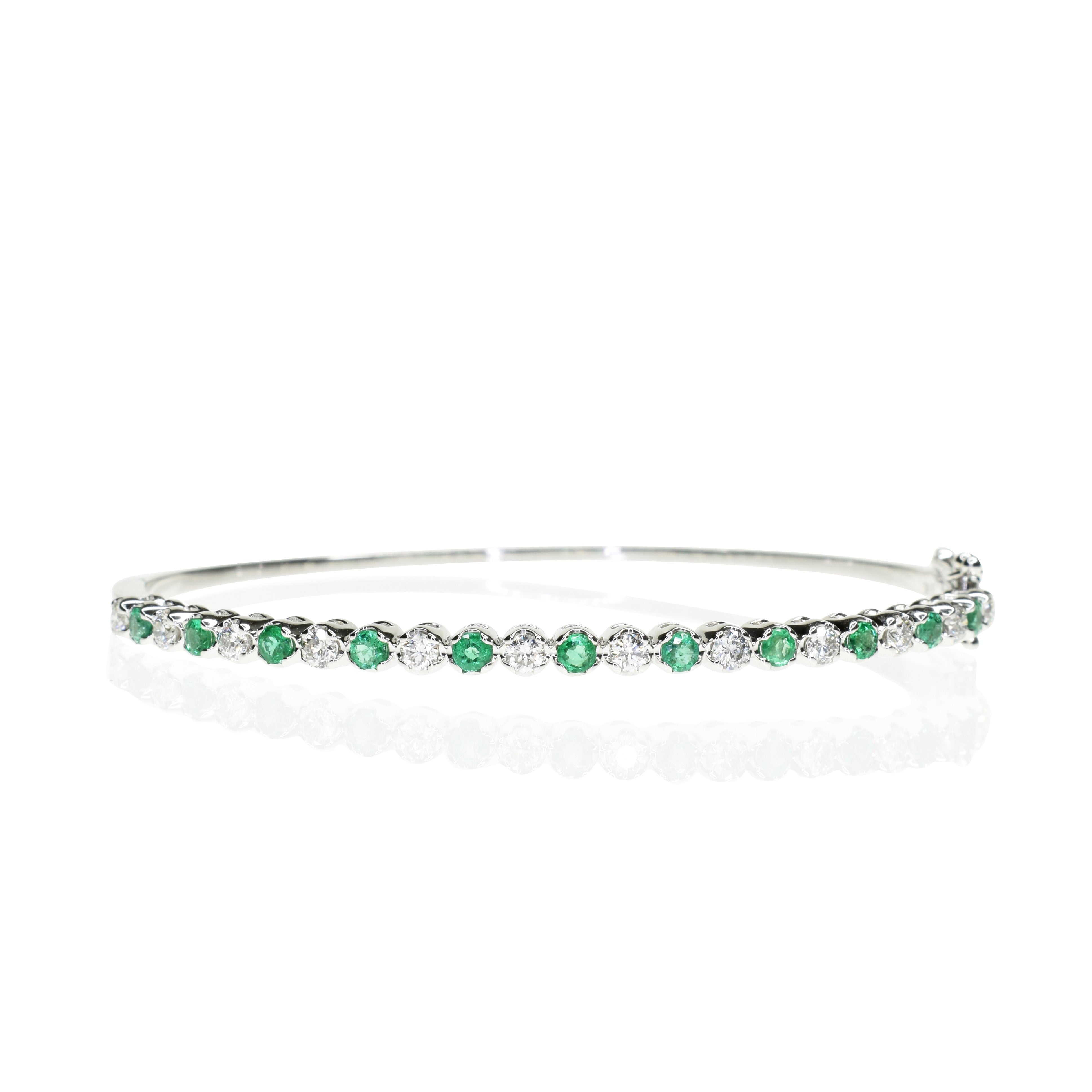Emerald and Diamond Bangle
