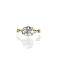 2ct Lab grown Diamond Engagement Ring with a Twisted band and Intricate Setting