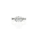 Unique Twisted Band Solitaire Ring
